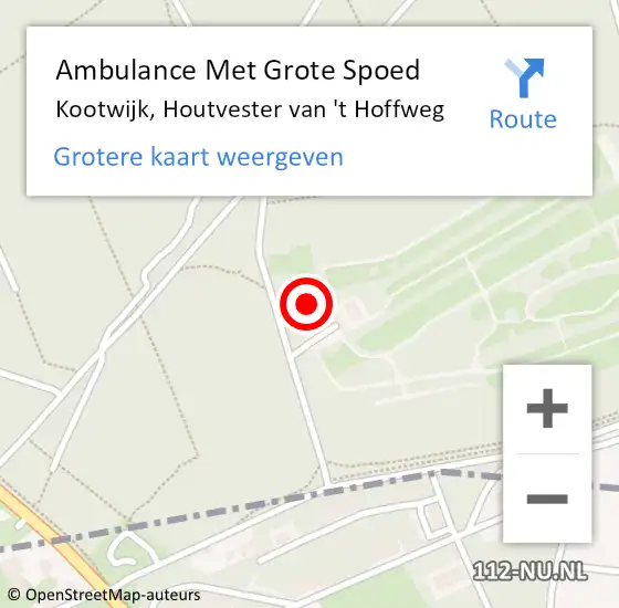 Locatie op kaart van de 112 melding: Ambulance Met Grote Spoed Naar Kootwijk, Houtvester van 't Hoffweg op 26 juli 2021 12:37