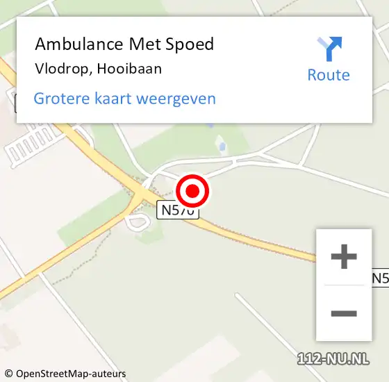 Locatie op kaart van de 112 melding: Ambulance Met Spoed Naar Vlodrop, Hooibaan op 26 juli 2021 13:50