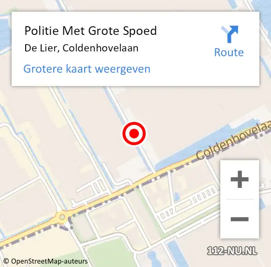 Locatie op kaart van de 112 melding: Politie Met Grote Spoed Naar De Lier, Coldenhovelaan op 26 juli 2021 17:06