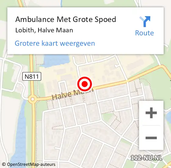 Locatie op kaart van de 112 melding: Ambulance Met Grote Spoed Naar Lobith, Halve Maan op 26 juli 2021 17:47