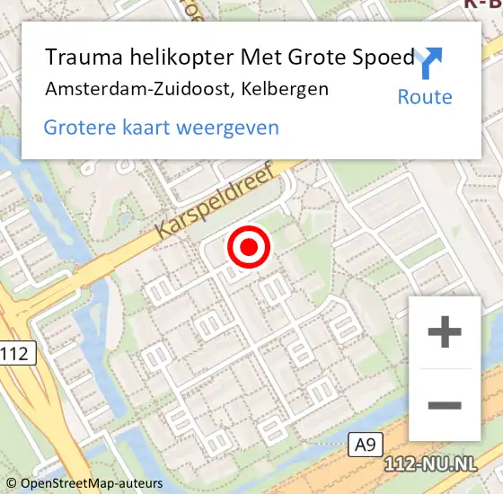 Locatie op kaart van de 112 melding: Trauma helikopter Met Grote Spoed Naar Amsterdam-Zuidoost, Kelbergen op 26 juli 2021 19:31