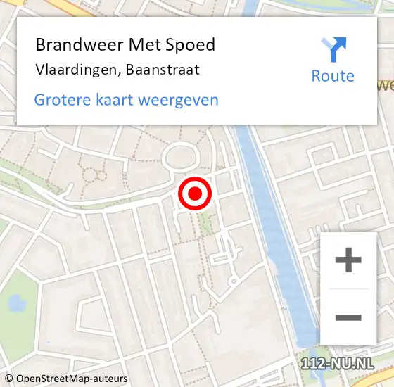 Locatie op kaart van de 112 melding: Brandweer Met Spoed Naar Vlaardingen, Baanstraat op 26 juli 2021 21:17