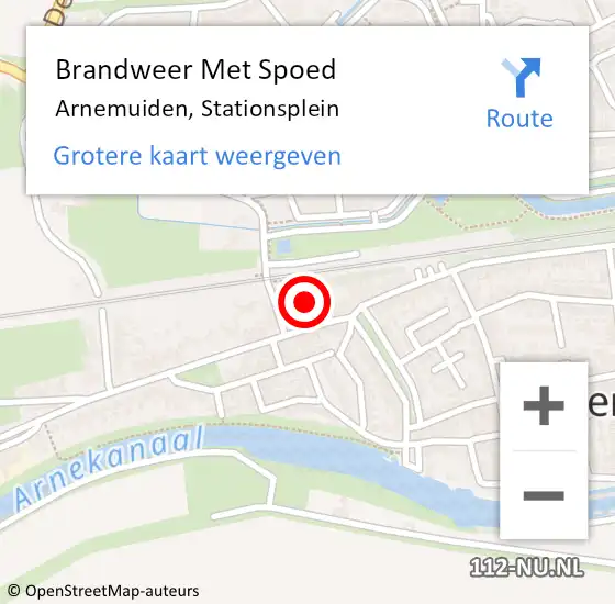 Locatie op kaart van de 112 melding: Brandweer Met Spoed Naar Arnemuiden, Stationsplein op 27 juli 2021 00:53