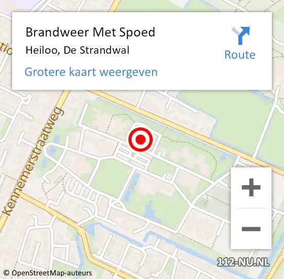 Locatie op kaart van de 112 melding: Brandweer Met Spoed Naar Heiloo, De Strandwal op 27 juli 2021 03:43