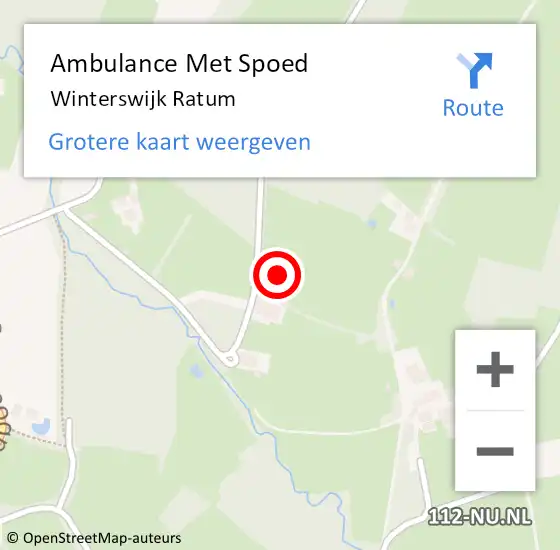 Locatie op kaart van de 112 melding: Ambulance Met Spoed Naar Winterswijk Ratum op 27 juli 2021 07:40