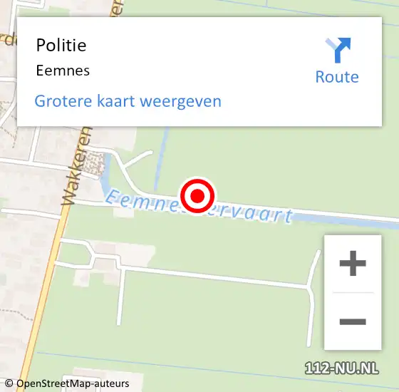 Locatie op kaart van de 112 melding: Politie Eemnes op 27 juli 2021 10:01