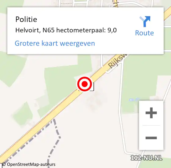 Locatie op kaart van de 112 melding: Politie Helvoirt, Rijksweg op 27 juli 2021 15:35