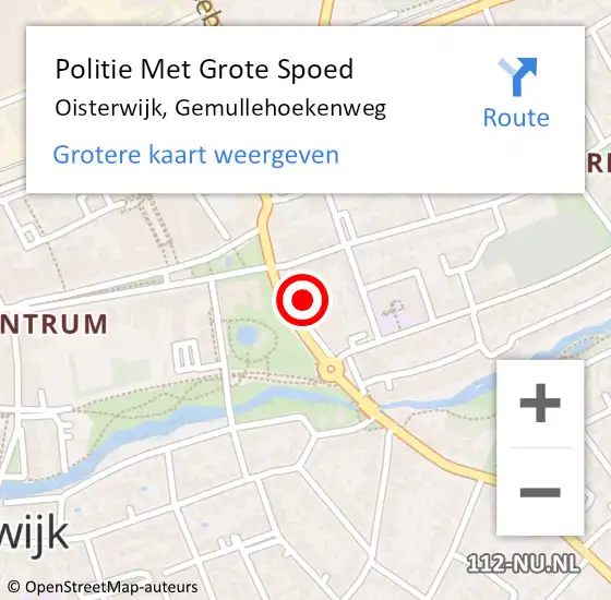 Locatie op kaart van de 112 melding: Politie Met Grote Spoed Naar Oisterwijk, Gemullehoekenweg op 27 juli 2021 15:51