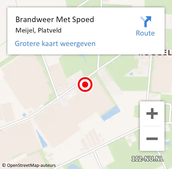 Locatie op kaart van de 112 melding: Brandweer Met Spoed Naar Meijel, Platveld op 27 juli 2021 15:53