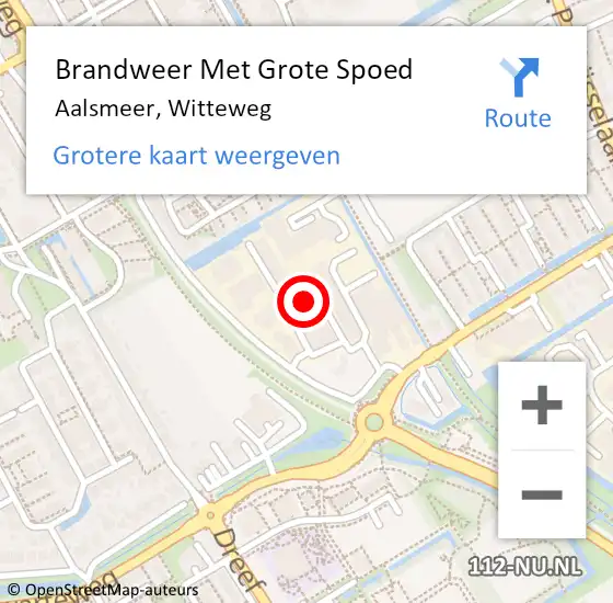 Locatie op kaart van de 112 melding: Brandweer Met Grote Spoed Naar Aalsmeer, Witteweg op 27 juli 2021 17:38