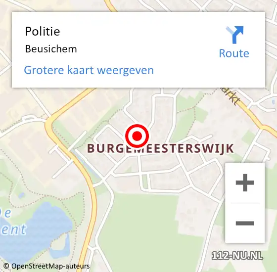 Locatie op kaart van de 112 melding: Politie Beusichem op 27 juli 2021 20:00