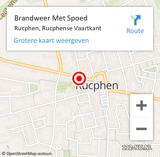 Locatie op kaart van de 112 melding: Brandweer Met Spoed Naar Rucphen, Rucphense Vaartkant op 27 juli 2021 21:26