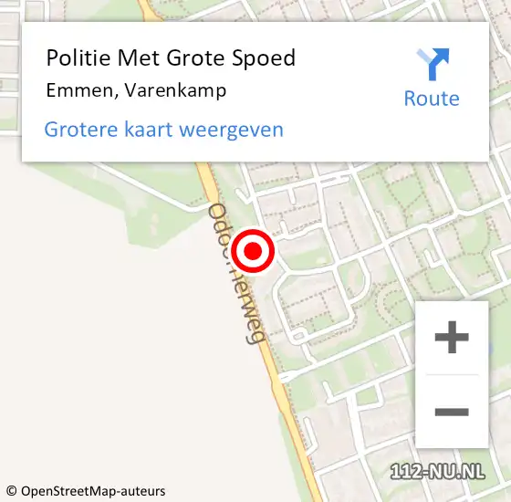 Locatie op kaart van de 112 melding: Politie Met Grote Spoed Naar Emmen, Varenkamp op 28 juli 2021 00:00