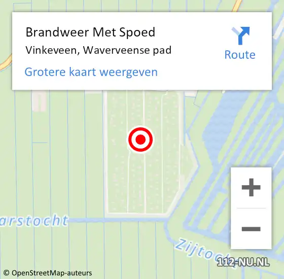 Locatie op kaart van de 112 melding: Brandweer Met Spoed Naar Vinkeveen, Waverveense pad op 28 juli 2021 07:42