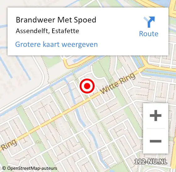 Locatie op kaart van de 112 melding: Brandweer Met Spoed Naar Assendelft, Estafette op 28 juli 2021 14:15