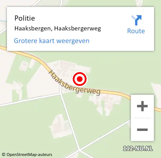 Locatie op kaart van de 112 melding: Politie Haaksbergen, Haaksbergerweg op 28 juli 2021 14:52
