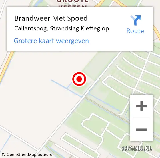 Locatie op kaart van de 112 melding: Brandweer Met Spoed Naar Callantsoog, Strandslag Kiefteglop op 28 juli 2021 19:56