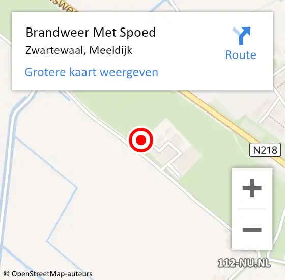 Locatie op kaart van de 112 melding: Brandweer Met Spoed Naar Zwartewaal, Meeldijk op 28 juli 2021 20:25