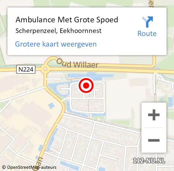 Locatie op kaart van de 112 melding: Ambulance Met Grote Spoed Naar Scherpenzeel, Eekhoornnest op 29 juli 2021 11:05