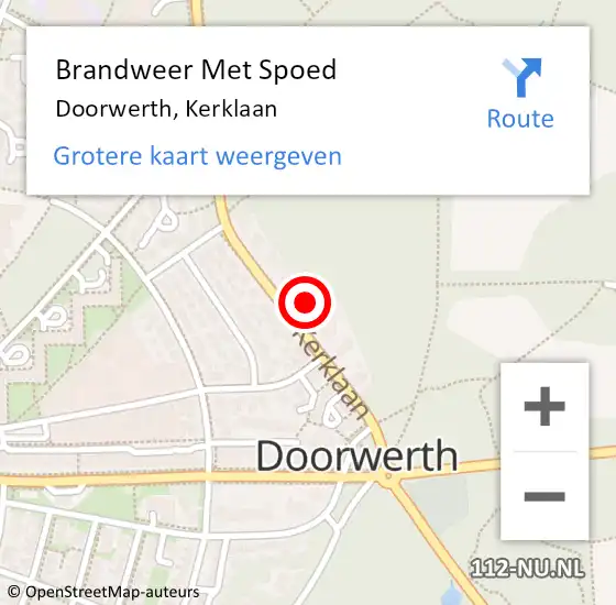 Locatie op kaart van de 112 melding: Brandweer Met Spoed Naar Doorwerth, Kerklaan op 29 juli 2021 11:52