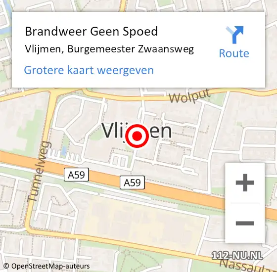 Locatie op kaart van de 112 melding: Brandweer Geen Spoed Naar Vlijmen, Burgemeester Zwaansweg op 29 juli 2021 14:05