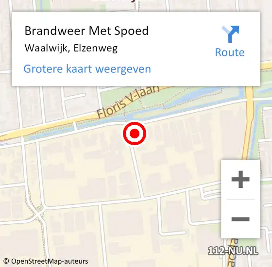 Locatie op kaart van de 112 melding: Brandweer Met Spoed Naar Waalwijk, Elzenweg op 29 juli 2021 16:02