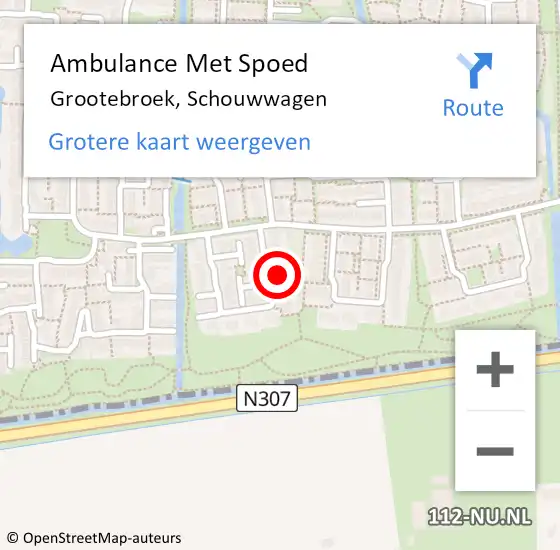 Locatie op kaart van de 112 melding: Ambulance Met Spoed Naar Grootebroek, Schouwwagen op 29 juli 2021 21:10