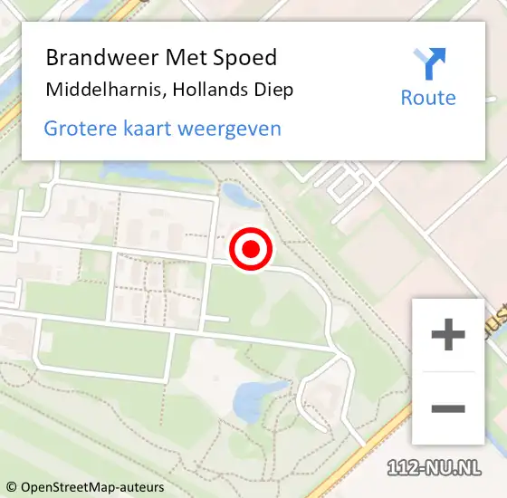 Locatie op kaart van de 112 melding: Brandweer Met Spoed Naar Middelharnis, Hollands Diep op 29 juli 2021 22:14