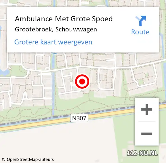 Locatie op kaart van de 112 melding: Ambulance Met Grote Spoed Naar Grootebroek, Schouwwagen op 29 juli 2021 22:40