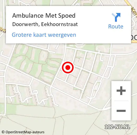 Locatie op kaart van de 112 melding: Ambulance Met Spoed Naar Doorwerth, Eekhoornstraat op 29 juli 2021 22:49