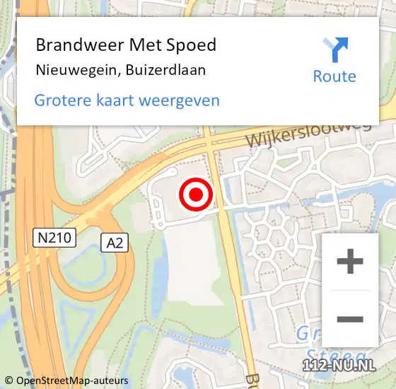 Locatie op kaart van de 112 melding: Brandweer Met Spoed Naar Nieuwegein, Buizerdlaan op 30 juli 2021 01:27