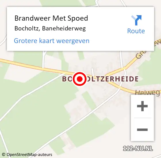 Locatie op kaart van de 112 melding: Brandweer Met Spoed Naar Bocholtz, Baneheiderweg op 30 juli 2021 01:30