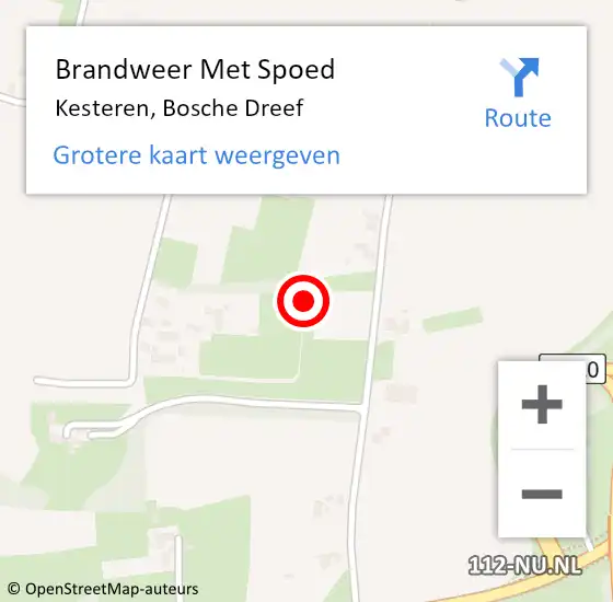 Locatie op kaart van de 112 melding: Brandweer Met Spoed Naar Kesteren, Bosche Dreef op 30 juli 2021 07:19