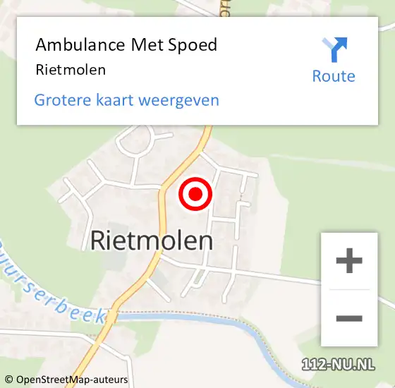 Locatie op kaart van de 112 melding: Ambulance Met Spoed Naar Rietmolen op 30 juli 2021 09:30