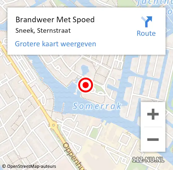 Locatie op kaart van de 112 melding: Brandweer Met Spoed Naar Sneek, Sternstraat op 30 juli 2021 11:08