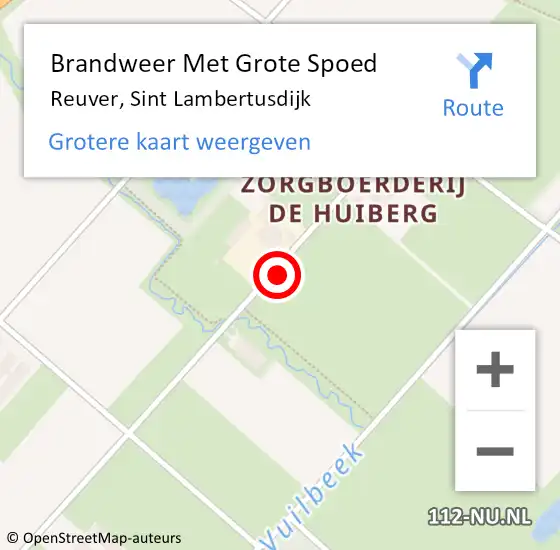 Locatie op kaart van de 112 melding: Brandweer Met Grote Spoed Naar Reuver, Sint Lambertusdijk op 30 juli 2021 11:12