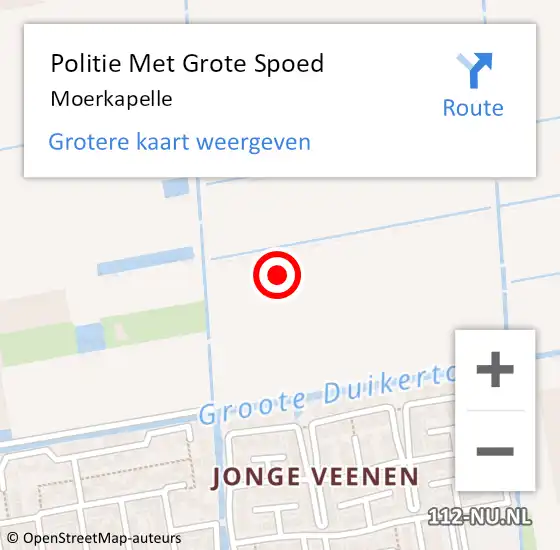 Locatie op kaart van de 112 melding: Politie Met Grote Spoed Naar Moerkapelle op 30 juli 2021 11:36