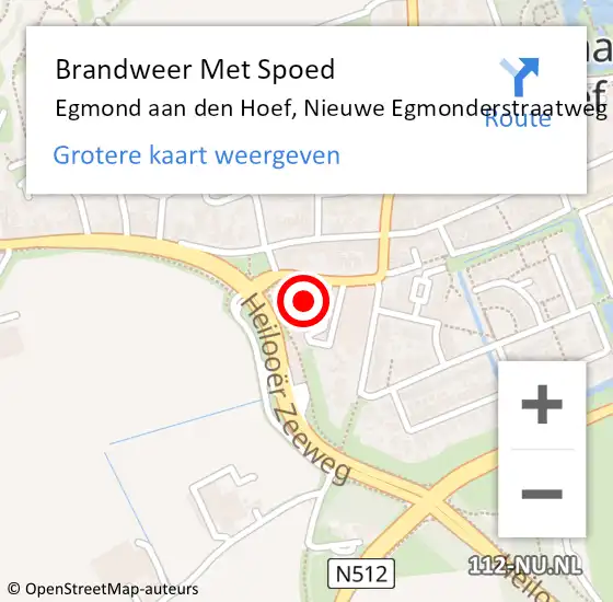 Locatie op kaart van de 112 melding: Brandweer Met Spoed Naar Egmond aan den Hoef, Nieuwe Egmonderstraatweg op 30 juli 2021 13:06