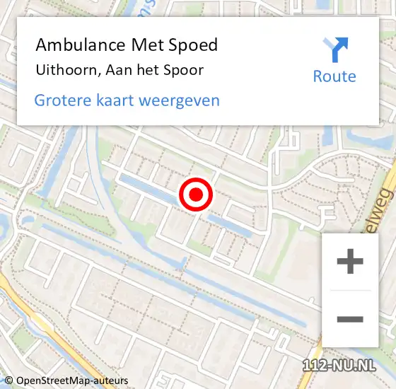 Locatie op kaart van de 112 melding: Ambulance Met Spoed Naar Uithoorn, Aan het Spoor op 30 juli 2021 13:31