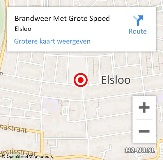 Locatie op kaart van de 112 melding: Brandweer Met Grote Spoed Naar Elsloo op 30 juli 2021 13:36