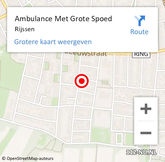 Locatie op kaart van de 112 melding: Ambulance Met Grote Spoed Naar Holten op 30 juli 2021 14:21