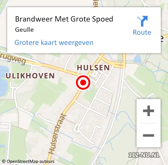 Locatie op kaart van de 112 melding: Brandweer Met Grote Spoed Naar Geulle op 30 juli 2021 14:58