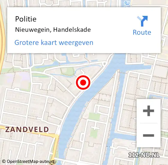 Locatie op kaart van de 112 melding: Politie Nieuwegein, Handelskade op 30 juli 2021 15:26