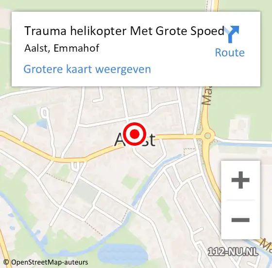 Locatie op kaart van de 112 melding: Trauma helikopter Met Grote Spoed Naar Aalst, Emmahof op 30 juli 2021 16:33