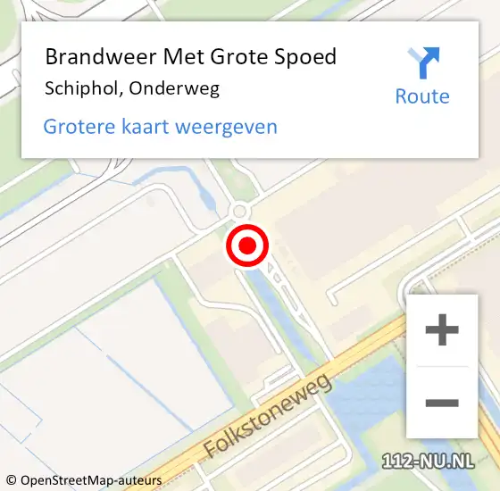 Locatie op kaart van de 112 melding: Brandweer Met Grote Spoed Naar Schiphol, Onderweg op 30 juli 2021 20:57