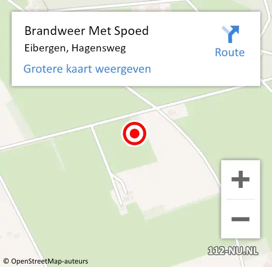 Locatie op kaart van de 112 melding: Brandweer Met Spoed Naar Eibergen, Hagensweg op 30 juli 2021 21:12