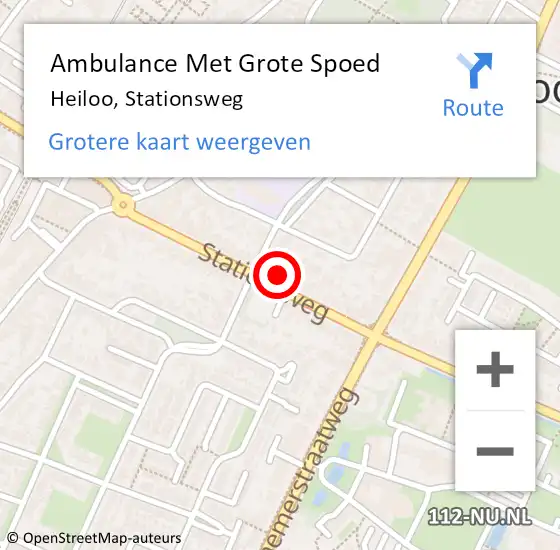 Locatie op kaart van de 112 melding: Ambulance Met Grote Spoed Naar Heiloo, Stationsweg op 30 juli 2021 23:58