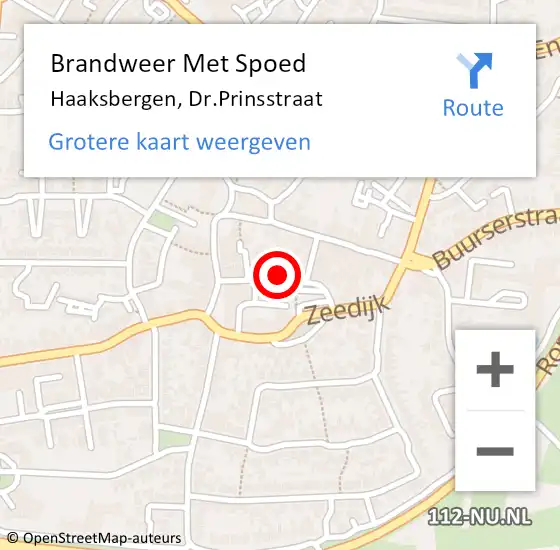 Locatie op kaart van de 112 melding: Brandweer Met Spoed Naar Haaksbergen, Dr.Prinsstraat op 31 juli 2021 04:55
