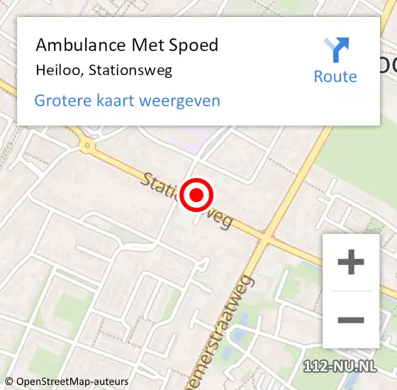 Locatie op kaart van de 112 melding: Ambulance Met Spoed Naar Heiloo, Stationsweg op 31 juli 2021 11:13