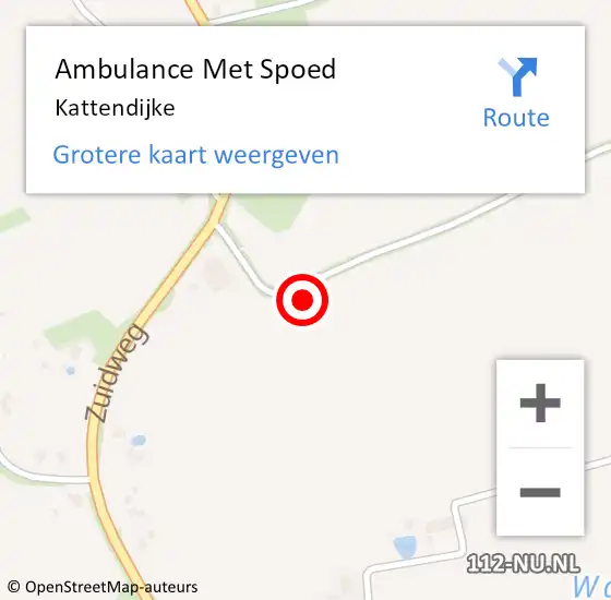 Locatie op kaart van de 112 melding: Ambulance Met Spoed Naar Kattendijke op 31 juli 2021 11:17